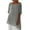Gray, variant on Timegard Summer Tops for Women Crewneck Drop Shoulder 1/2 Sleeve Irregularly Casual Loose Mid Long Blouse