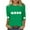 #080-Green, variant on ICHUANYI Womens 3/4 Sleeve St. Patrick's Day Printed T-Shirts Crew Neck Spring Graphic Tee Tops Round Neck Top Shirt