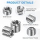 thumbnail image 2 of Uxcell 10-Pcs Adaptadores de Rosca Tuerca Reductora M12x1.75 Macho a M8x1.25 Hembra 12mm, 2 of 7