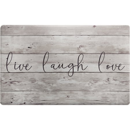 

SoHome Cozy Living Live Laugh Love Anti-Fatigue Kitchen Mat Beige/Brown 20 x36