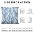 thumbnail image 5 of JEUXUS  Soft Chenille Pillow Covers Farmhouse Geometric Striped Blue-White Cushion Cases Boho Decorative Texture Accent Pillow Covers for Couch Sofa Bedroom Home Decoration, 5 of 5