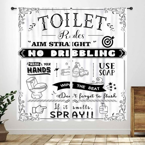 Laundry Room Curtains for Windows,Rustic Farmhouse Dry Wash Fold Repeat Country Wood Window Treatments Bedroom Living Room Bathroom Room Curtain 2 Panel,42X63 Inch