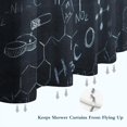 thumbnail image 6 of Math Equations Science Symbols Black Pattern Shower Curtain 72"x84" ,Bathroom Decorative Shower Curtains Set with 12 Hooks,Modern Waterproof Washable Shower Curtain, 6 of 6