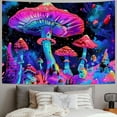 thumbnail image 2 of Creowell Mushroom Tapestry for Bedroom Aesthetic Nature Plant Forest Moon Stars Mystical Night Sky Vintage Tapestry for Living Room Decor with Wall Hanging Accessories ( Multi Size) Painting, 2 of 6
