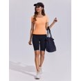 thumbnail image 5 of Pinspark Womens Workout Shirt Short Sleeve Basic Activewear Tops Double Lined Tennis Shirt Summer Casual, 5 of 6