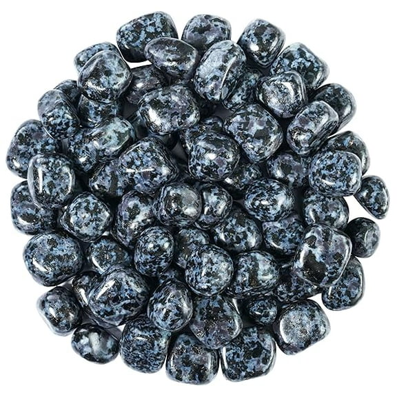 Iolite Tumbled Stones - Reiki Chakra Healing - Decorative Pebbles & Vase Fillers - Tumble Stone for Jewellery, Vastu Correction - Home Office Decor -Gift Item - 13 Pieces Set