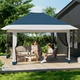 thumbnail image 7 of Yeshouse 12x12 Pergolas and Gazebos Clearance, Outdoor Gazebo for Patio Canopy Tent with Mosquito Netting & Height Adjustable, Heavy Duty Party Tent and Shelter for Backyard, Lawn, 7 of 7
