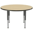 thumbnail image 3 of ECR4Kids 48in Round Everyday T-Mold Adjustable Activity Table Maple/Black/Black - Super Leg, 3 of 7