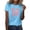 Light Blue, variant on Spring T Shirts for Women Casual Short Sleeve Graphic Print Soft Basic With Round Neck Tops Cute Trendy Y2k Fashion Tees