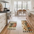 thumbnail image 3 of Sm:)e Pumpkin Bow Sunflower Linen Fall Kitchen Rugs and Mats, 17x29Inch and 17x47 Inch, Non Slip Mat for Porch Patio Hallway, 3 of 6