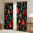 thumbnail image 2 of Manfei Christmas Tree Black Out Curtains for Kids Children,Xmas Snowflakes Curtains Pack of 2 (42x63 Each),Festival Theme Bedroom Curtains,Lightweight Room Decor, 2 of 6