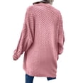 thumbnail image 5 of Women Oversized Cardigan Sweater Front Open Knitted Lantern Long Sleeve Thick Jacket, 5 of 6