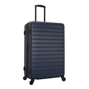 Protege Vacationer 28-inch Checked Expandable Hardside Luggage With 360-Spinner Wheels and Divider Pockets, Navy Cove
