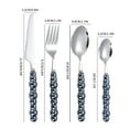 thumbnail image 2 of 4-Piece Stainless Steel Flatware Set with Unique Natural Wood Handle | Includes Dinner Fork, Salad Spoon, Steak Knife & Teaspoon | For Home, Travel & Parties, 2 of 2