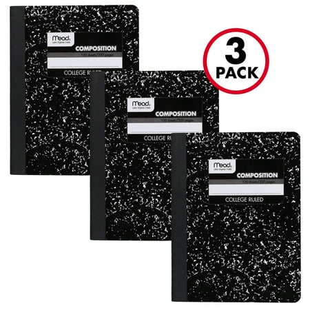 UPC: 0043100381112 | Mead Composition Book  College Ruled  100 Sheets  Black  3 Pack (38111)