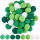 thumbnail image 1 of 100 bolas de pompones verdes para manualidades, de 25 mm, de poliéster, multicolor, suaves y esponjosas, redondas, mini pompones., 1 of 9