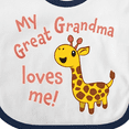 thumbnail image 4 of Inktastic My Great Grandma Loves Me Cute Giraffe Boys or Girls Baby Bib, 4 of 4