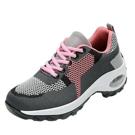 

gvdentm Running Shoes Womens Casual Lightweight On Solid Shoes Sneakers Breathable Sport Nonslip Sneakers Womens