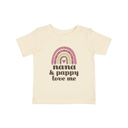 

Inktastic Nana and Pappy Love Me Rainbow Gift Baby Girl T-Shirt