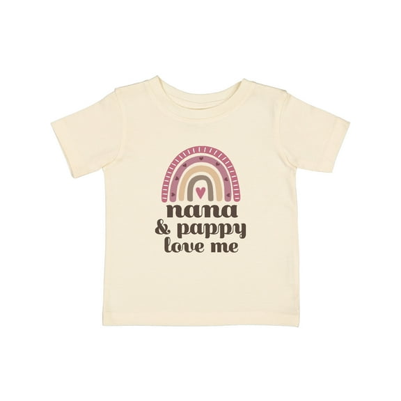 Inktastic Nana and Pappy Love Me Rainbow Girls Baby T-Shirt