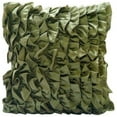 thumbnail image 3 of The HomeCentric Pillow Covers With Zippers, Olive Green Pillow Cover, Solid Pillows, Pack of 2, 12x12 inch (30x30 cm) Cushion Cover, Satin Square Pillow Cover, Vintage Ruffles Easter - Vintage Olives, 3 of 10