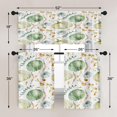 thumbnail image 5 of Green Pumpkins Kitchen Curtains Window Curtains Valance and Tier Set 36 Inch, Autumn Leaves Fall Rod Pocket Short Tier Curtain for Room, Thanksgiving Small Cafe Kitchen Decor, 5 of 6