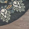 thumbnail image 6 of Ox Bay Ellie 4' Round Charcoal Floral Medallion Indoor Area Rug, 6 of 9