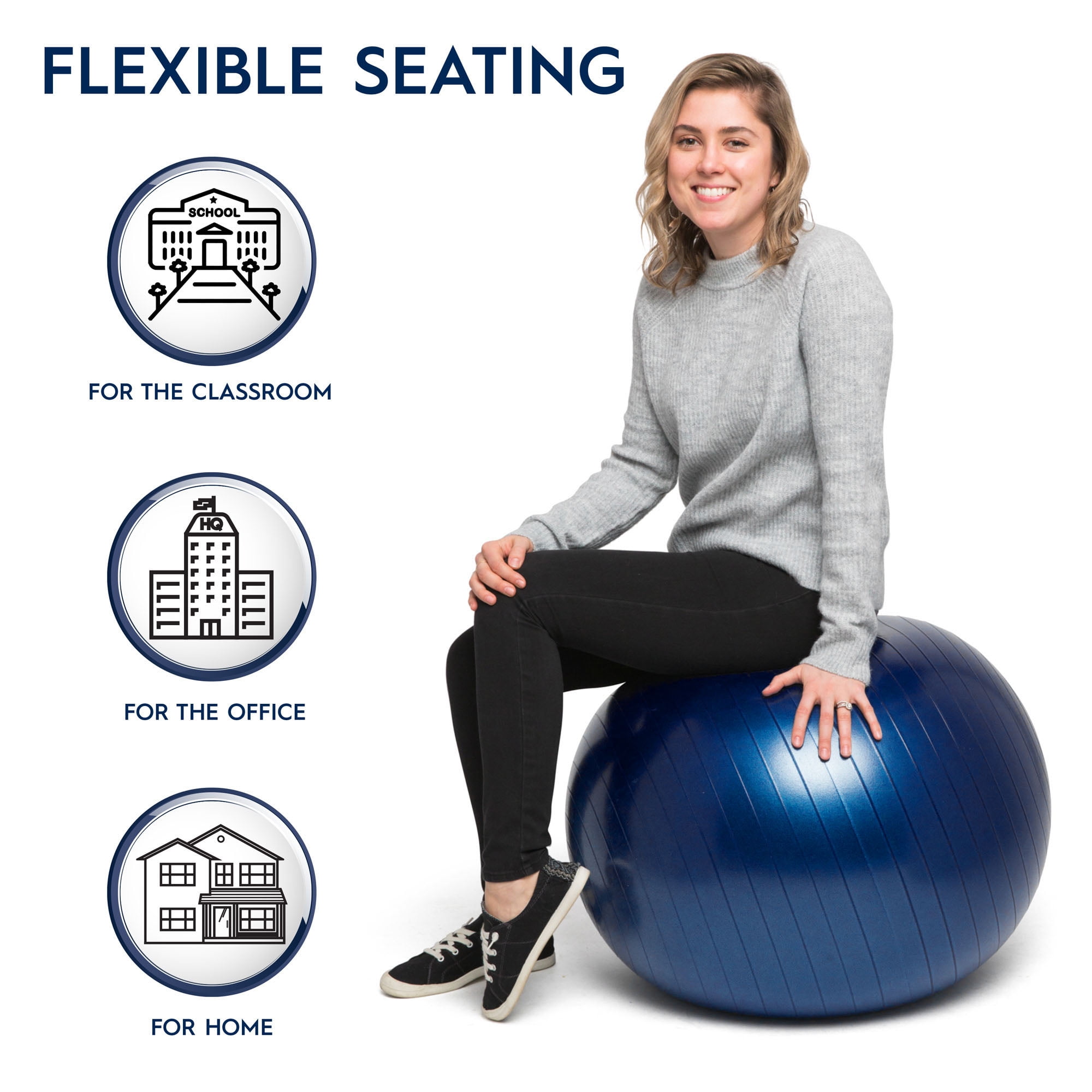 Bouncybands® Balance Ball 65cm Blue