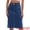 Dark Blue, variant on DARING DIVA Women's Stretchy Below Knee Length Jean Skirts Small Blue