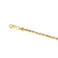 thumbnail image 2 of JewelStop 10k Yellow Gold 2.5mm Diamond Cut Lite Rope Chain Anklet with Lobster Clasp - 10", 2 of 6