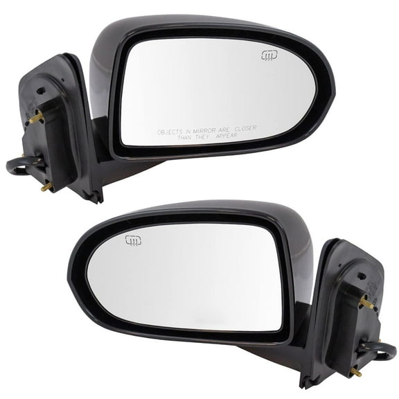 TRQ Mirror Power Heated Smooth Black Pair Set of 2 for Jeep Compass New MRA04159