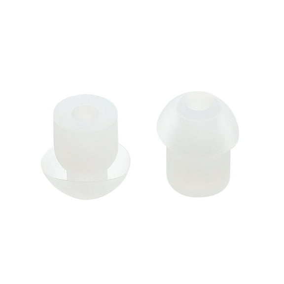 Replacement Silicone Mushroom Earbuds Ear Tips for Acoustic Tube Earpiece, Transparent 2 Pack