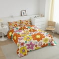 thumbnail image 2 of Erosebridal 60S 70S Hippie Flower Comforter Set, Groovy Floral Bedding Set Queen Size Boho Vintage Flowers Down Comforter 90S Groovy Aesthetic Quilt Teens Adult Women Bedroom, 2 of 5