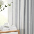 thumbnail image 3 of Cortinas Jinchan, mezcla de lino a rayas, 214 cm de largo, color negro, 3 of 9