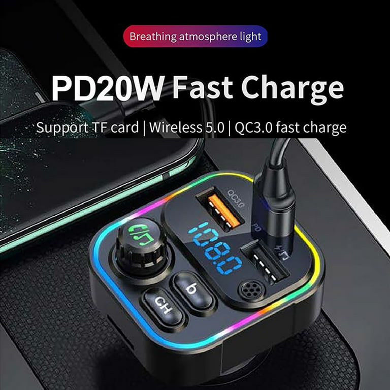 XMMSWDLA Adapter Wireless Bluetooth C17 Multi-function Car Charger Car MP3  Bluetooth Player Car Charging Audio Transmitter