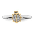 thumbnail image 4 of Stackable Expressions Sterling Silver Gold-Plated Ladybug Diamond Ring, 4 of 8