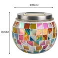 thumbnail image 2 of Solar Mosaic Glass Lamps Crystal Glass Mosaic Lamp Solar Table Lantern for Outdoor Garden 2Pcs, 2 of 5