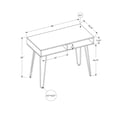 thumbnail image 2 of Contemporary style white desk | Ideal for laptop work in home office | Features stable metal hairpin legs, 2 of 2