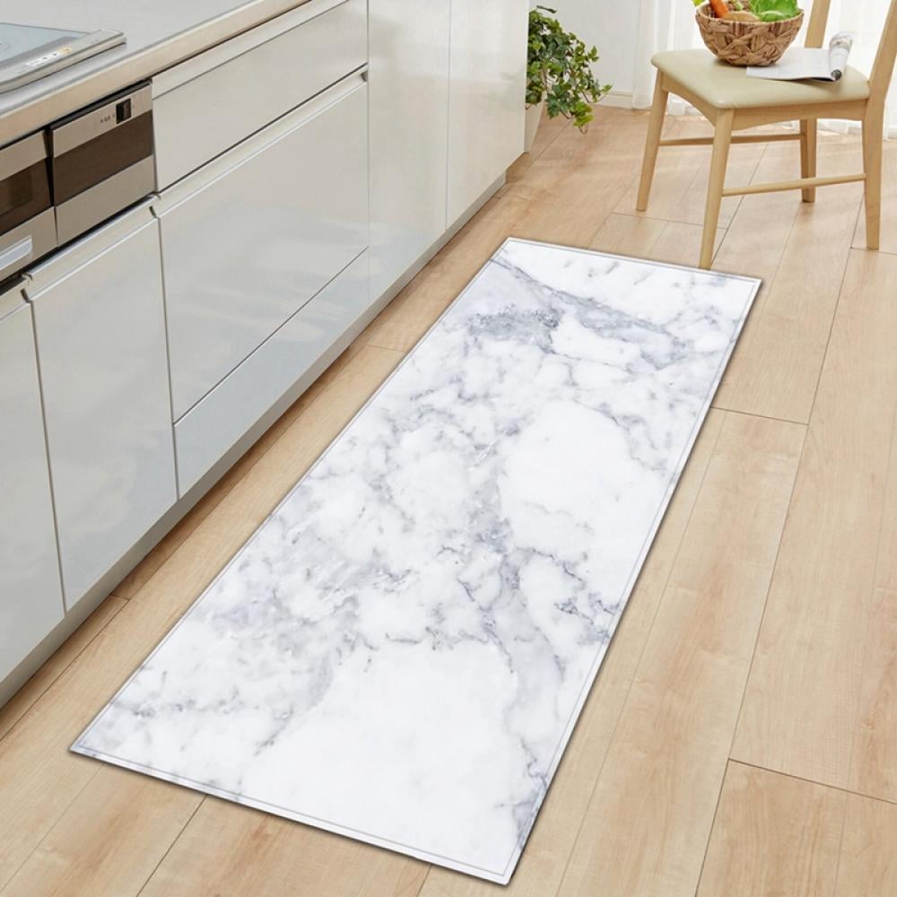 Autmor Luxury Marble Ink Waterproof Cushioned Kitchen Rugs, NonSlip