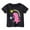 Black, variant on Hiijoy Toddler Girls Cartoon Dinosaur T Shirt Short Sleeved Round Neck T-Shirt Graphic Tee