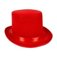 thumbnail image 1 of GUOOL Chapeau Haut de Forme Costume de Majordome Accessoire pour Performance sur Scène Festival Jeu de Rôle Rouge, 1 of 9
