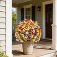 thumbnail image 4 of UV Resistant Colorful Artificial Flower, Artificial Outdoor Flower in Hanging Baskets, 12/24 Bundles Faux Spring Flowers for Planter Porch Patio Yard Garden, 4 of 6