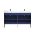 thumbnail image 7 of Tennant Brand 60" Modern Navy Blue Bathroom Vanity with Fairy Quartz Top, 7 of 7