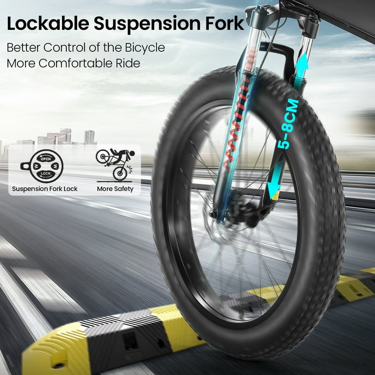 Suspension fork for store fat tire bike
