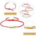 thumbnail image 4 of 4 Pcs Bracelets en Perles de Cuivre Tibétain Bracelet Tressé Fait Main Corde Rouge Chanceuse Bracelets Réglables Boho Perlés, 4 of 7