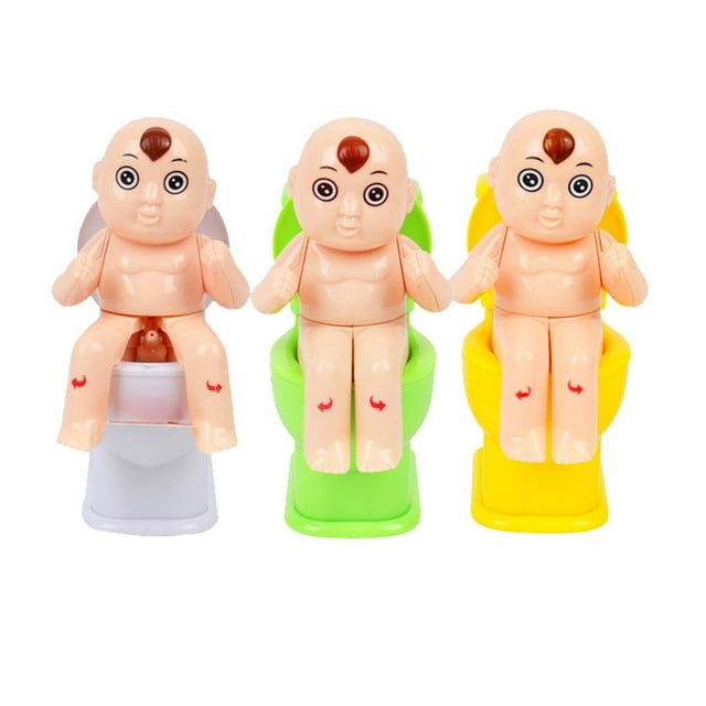 Muñeco de broma para el inodoro, juguete divertido y rociador para el inodoro (color aleatorio a elegir), 1 unidad