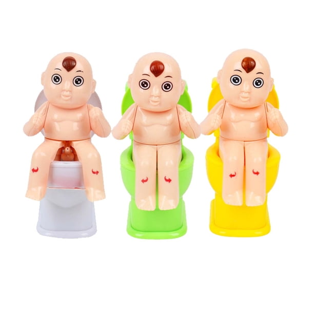 Muñeco de broma para el inodoro, juguete divertido y rociador para el inodoro (color aleatorio a elegir), 1 unidad