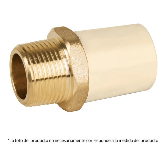 Adaptador Macho Con Inserto Metálico 1" FOSET negro