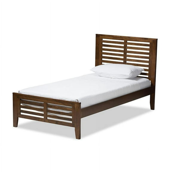 Baxton Studio Sedona Modern Classic Mission Style Wood Platform Bed, Twin, Multiple Finishes
