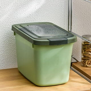 20Lb Airtight Rice Storage Container with Wheels, Dry Food Cereal Flou –  Home Harmony